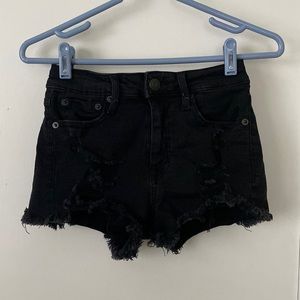 Aeropostale Shorts Size 0 High Rise Shorty Black